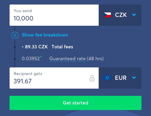 Transferwise 1000 czk eur Chytr P evod Pen z Do Zahrani 